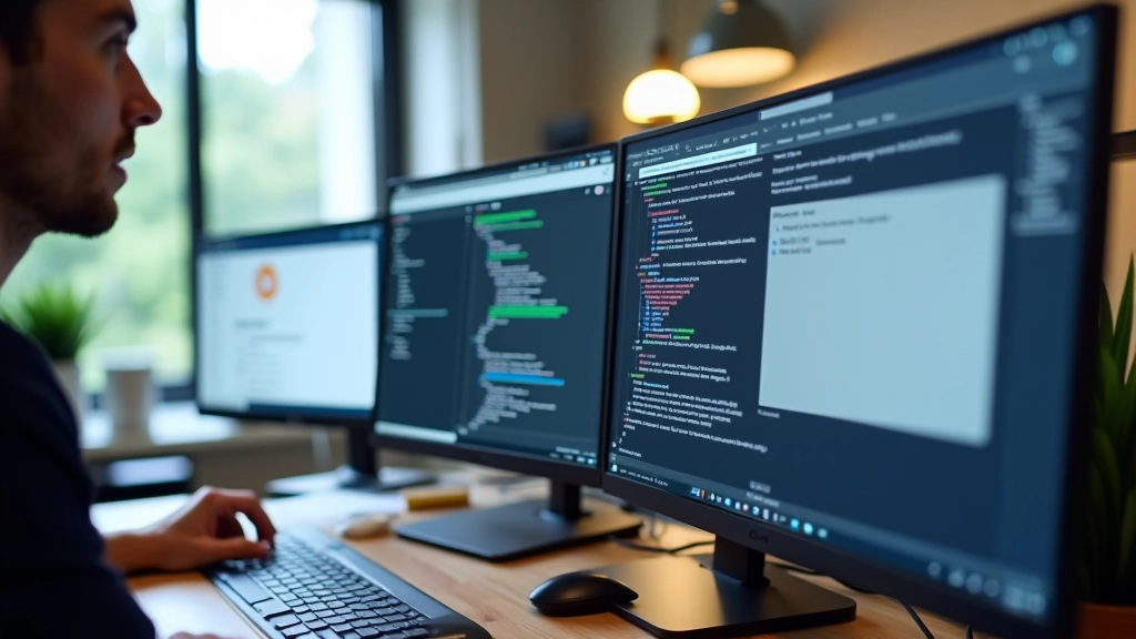 مجموعة من أدوات الاختبار مثل Axe DevTools و WAVE وNVDA معروضة على شاشات مختلفة